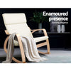 Artiss Fabric Rocking Armchair - Beige