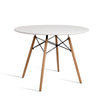 Artiss Dining Table 4 Seater Round Replica DSW Eiffel Kitchen Timber White