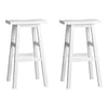 Artiss Set of 2 Beech Wood Bar Stools - White