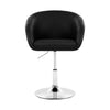 Artiss Bar Stool Gas Lift PU Leather - Black with Chrome