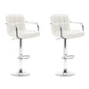 Artiss Set of 2 Bar Stools Gas lift Swivel - Steel and White