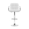 Artiss Set of 2 Bar Stools Gas lift Swivel - Steel and White