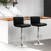 Artiss Set of 2 Line Style PU Leather Bar Stools - Black