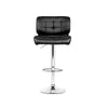 Artiss Set of 4 PU Leather Gas Lift Bar Stools - Black and Chrome