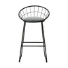 Artiss Set of 2 Bar Stools Steel Fabric - Grey and Black