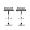 Artiss Set of 2 Fabric Bar Stools Swivel Bar Stools- Grey Chrome