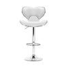 Artiss Set of 2 Bar Stools PU Leather Gas Lift - White