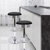 Artiss Set of 2 Backless PU Leather Bar Stools - Black and Chrome