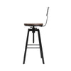 Artiss Rustic Industrial Style Metal Bar Stool - Black and Wood