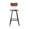 Artiss Industrial Style Swivel Bar Stool 66cm - Black