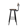 Artiss Industrial Style Swivel Bar Stool 66cm - Black