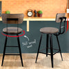 Artiss Industrial Style Swivel Bar Stool 66cm - Black