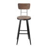 Artiss Industrial Style Swivel Bar Stool 76cm - Black