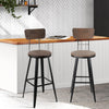 Artiss Industrial Style Swivel Bar Stool 76cm - Black