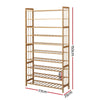 Artiss 10-Tier Bamboo Shoe Rack Wooden Shelf Stand Storage Organizer