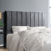 Artiss Bed Head Headboard Double Size Bedhead Velvet Frame Base VELA Grey