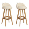 Artiss Set of 2 PU Leather Backrest Bar Stools - Beige