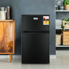 Devanti 84L Bar Fridge 2 Door Built-in Light Beverage Cooler Drink Black Fridges