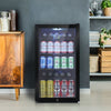 Devanti 98L Bar Fridge Glass Door Mini Freezer Fridges Countertop Beverage Commercial