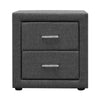 Artiss Fabric Bedside Table - Grey