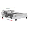 Artiss Neo Bed Frame PU Leather - White Queen