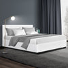 Artiss Nino Bed Frame PU Leather - White Double