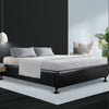 Artiss King Size Bed Base Frame Mattress Platform Leather Wooden Black TOMI