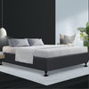 Artiss Queen Size Bed Base Frame Mattress Platform Fabric Wooden Charcoal TOMI