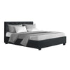 Artiss Bed Frame Double Size Gas Lift Base With Storage Fabric Charcoal Vila