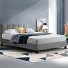 Artiss Anna Bed Frame Fabric - Grey King Single