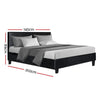 Artiss Neo PU Leather Bed Frame - Black Double