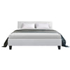 Artiss Neo PU Leather Bed Frame - White Queen