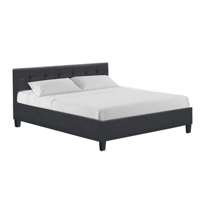 Soho Bed Frame Fabric - Charcoal King