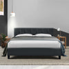 Soho Bed Frame Fabric - Charcoal Queen