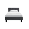 Tino Bed Frame Fabric - Charcoal King Single