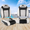 Seamanship Set of 2 Folding Swivel Boat Seats - Grey & Black