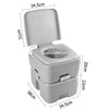 Weisshorn 20L Portable Outdoor Camping Toilet - Grey