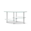 Artiss 3 Tier Coffee Table - Glass