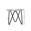 Artiss Coffee Table Glass End Side Tables High Gloss Display Modern Furniture 50X50CM