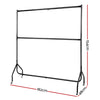 Set of 2 Clothes Racks Metal Garment Display Rolling Double Rails Hanger Airer Stand