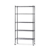 90cm 5-Tier Wire Shelf Shelving Unit Kithchen Storage Trolley Black