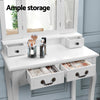 Artiss Dressing Table with Mirror - White