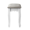 Artiss Dressing Table Stool Makeup Chair Bedroom Vanity Velvet Fabric Grey