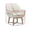 Artiss Fabric Tub Lounge Armchair - Beige