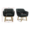 Artiss Aston Tub Accent Chair Charcoal