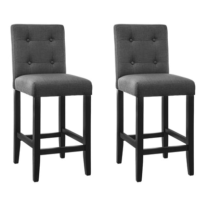 Artiss Set of 2 Provincial Style Bar Stools - Charcoal