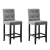 Artiss Set of 2 Provincial Style Bar Stools - Grey