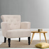 Artiss French Lorraine Chair Retro Wing - Taupe