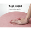 Artiss Round Velvet Foot Stool Ottoman Foot Rest Pouffe Padded Seat Pouf Pink