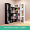 Artiss DIY L Shaped Display Shelf - Black